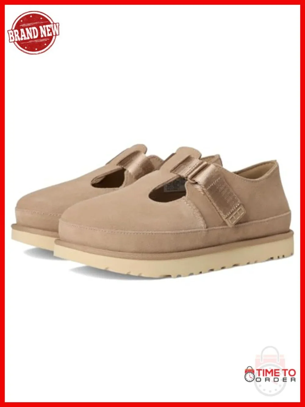 Mary Jane Flat with Adjustable Hook-and-Loop Closure